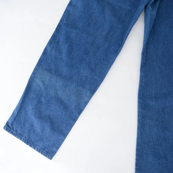 Vintage 90'S Tabi International Blue 100% Cotton Straight Leg Overalls M - Picture 16 of 16